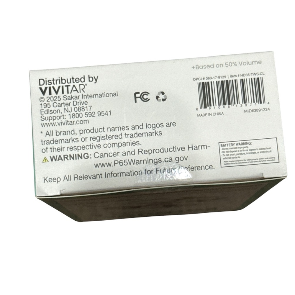 Vivitar Wireless Earbuds New In Box - Picture 3 of 3